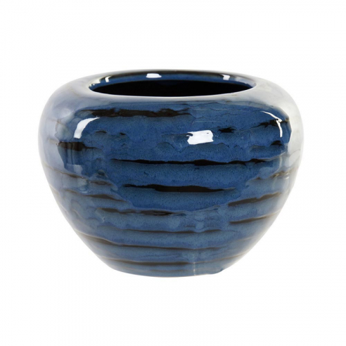 MACETERO CERÁMICA AZUL 22x22x16CM