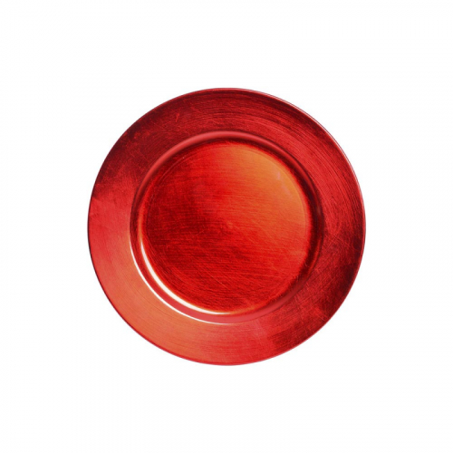 SET 6 BAJO PLATOS ROJO 33CM