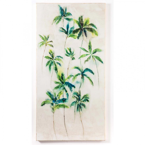 CUADRO PALMERAS VERDES 70x4,5x140CM