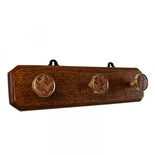 PERCHA MANGO 3 POMOS BAMBÚ 41x7x12CM