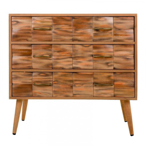 CÓMODA MADERA 3 CAJONES 79x37,5x78,5CM
