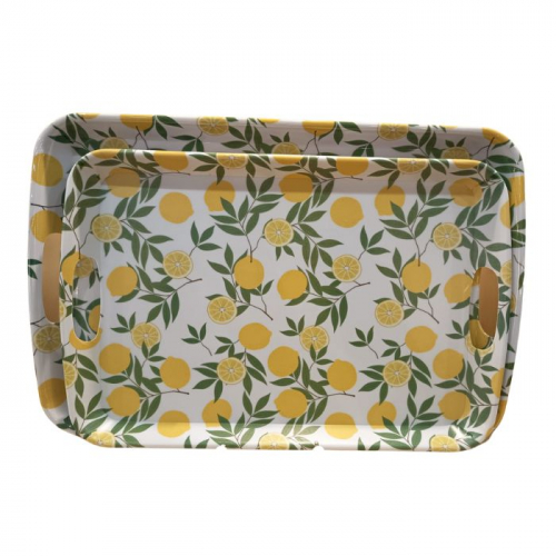 SET 2 BANDEJA MELAMINA LIMONES 46X31X3CM